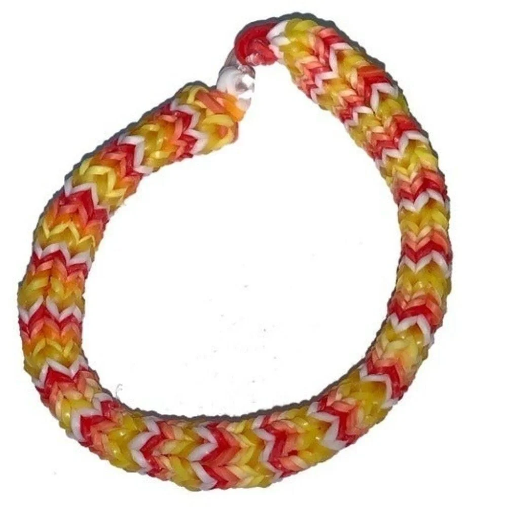 Hexodot‎ Girls Bracelet Multicolor Rubber Bands Intricate Rainbow Loom Youth Fun